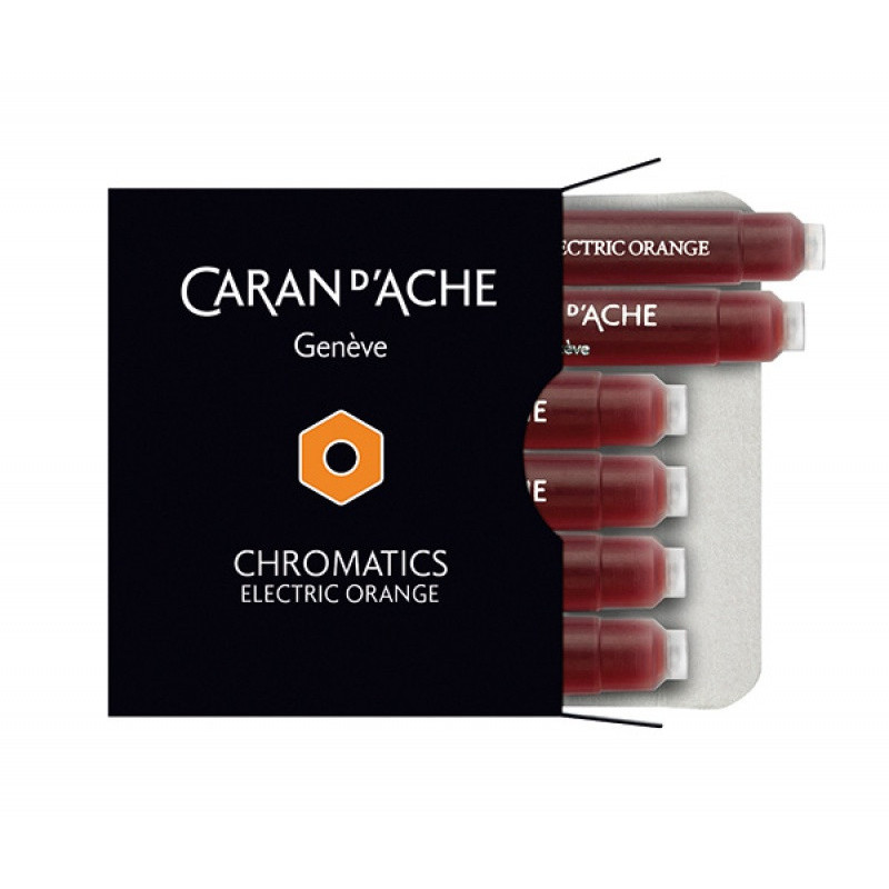 Naboje CARAN D'ACHE Chromatics Electric Orange, 6szt., pomarańczowe