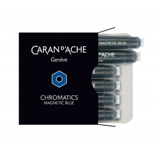 Naboje CARAN D'ACHE Chromatics Magnetic Blue, 6szt., jasnoniebieskie