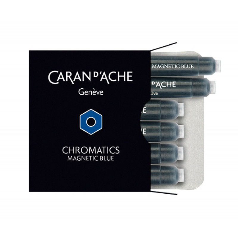 Naboje CARAN D'ACHE Chromatics Magnetic Blue, 6szt., jasnoniebieskie