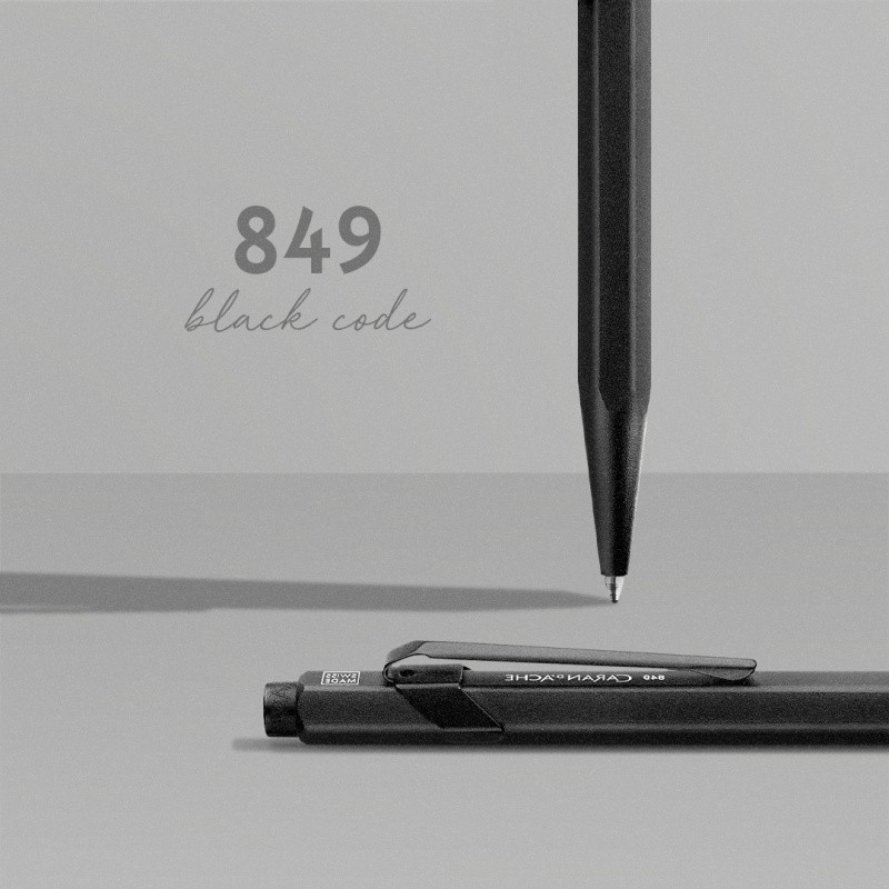 Długopis CARAN D'ACHE 849 Black Code, M, w pudełku, czarny