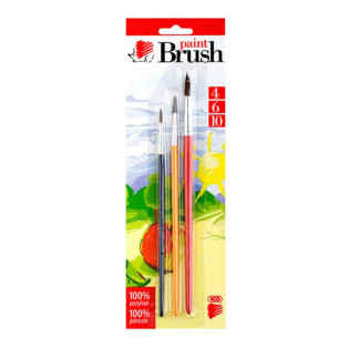 Pędzelki ICO, blister, 3szt. (rozmiar 4, 6, 10)