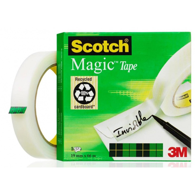 Taśma biurowa SCOTCH® Magic™ (810-1966), matowa, 19mm, 66m