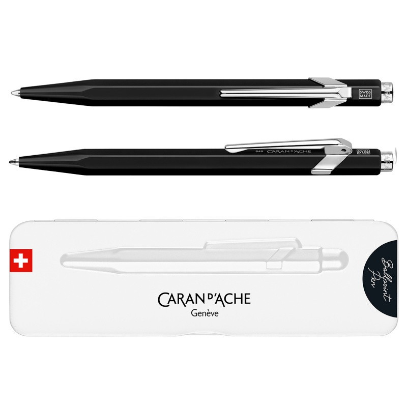 Długopis CARAN D'ACHE 849 Pop Line Fluo, M, w pudełku, czarny