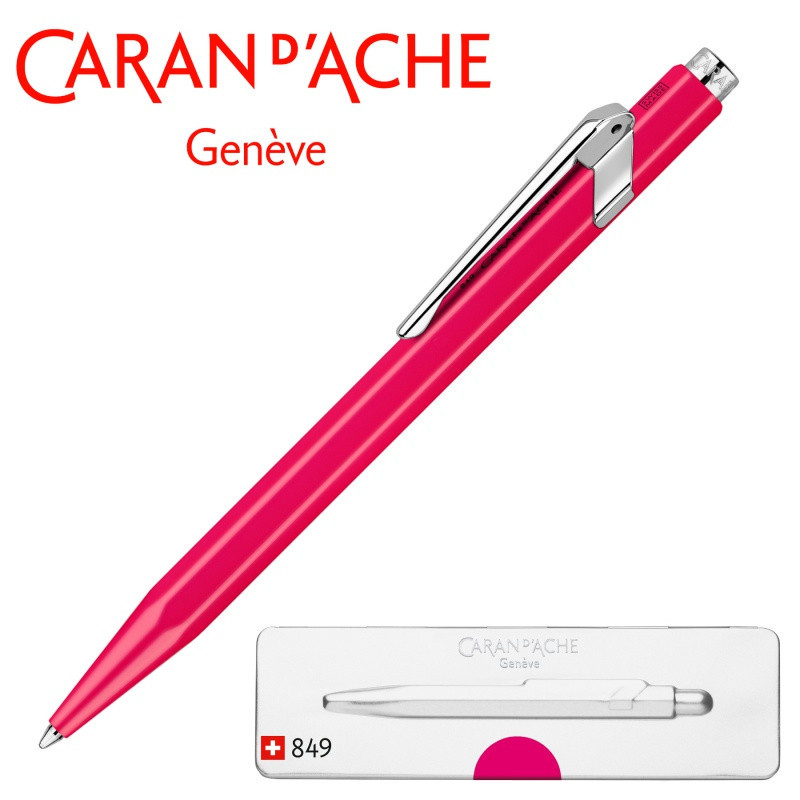 Długopis CARAN D'ACHE 849 Pop Line Fluo, M, w pudełku, fioletowy