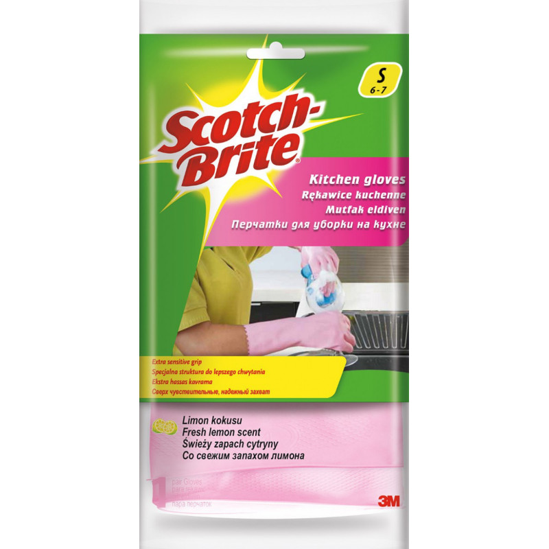 Rękawice SCOTCH BRITE™ Kuchenne, rozm. S, różowe