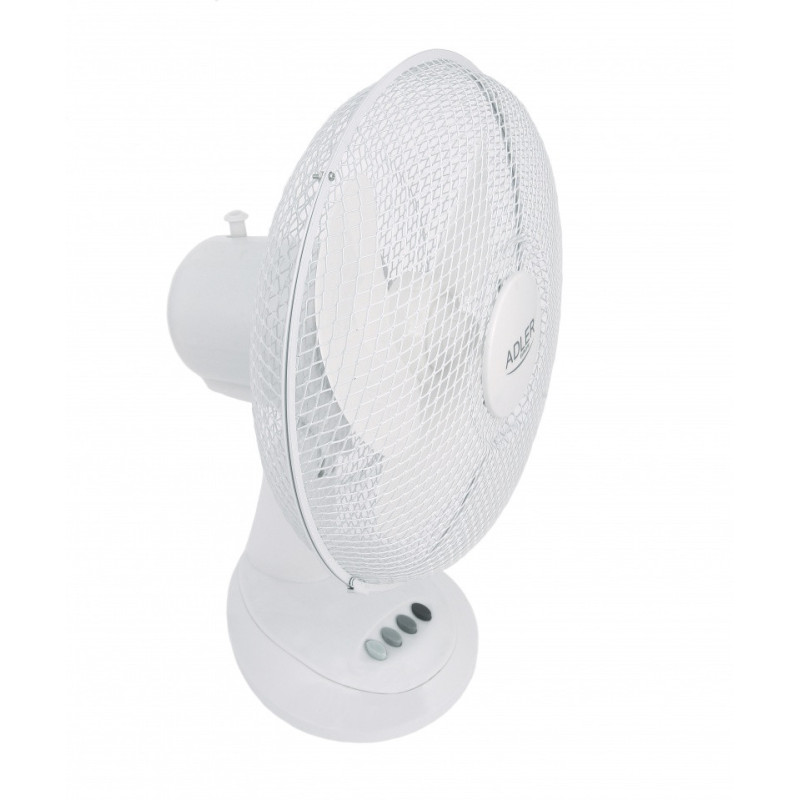 Wentylator ADLER AD 7303, biurkowy, śr. 30cm, 70W, biały