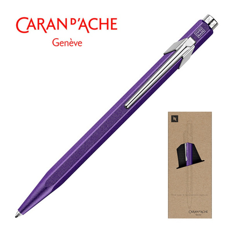 Długopis CARAN D'ACHE 849 Nespresso Arpeggio, M, w pudełku, fioletowy