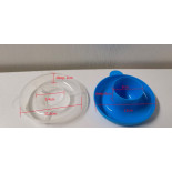 Kubeczek na wodę do malowania KEYROAD, ze spodkiem, pudełko, niebieski