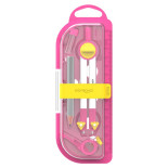 Cyrkiel KEYROAD Circle Master, metalowy, etui z blokadą, zawieszka, mix kolorów