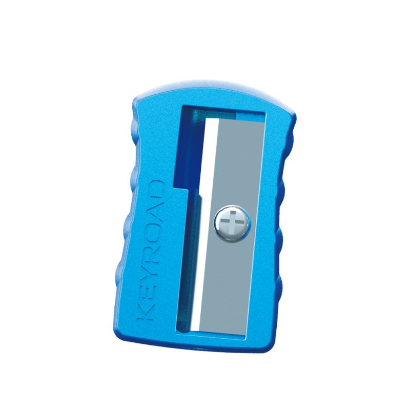 Temperówka metalowa KEYROAD Metal-Colourfull, aluminiowa, pojedyncza, 2szt., blister, mix kolorów