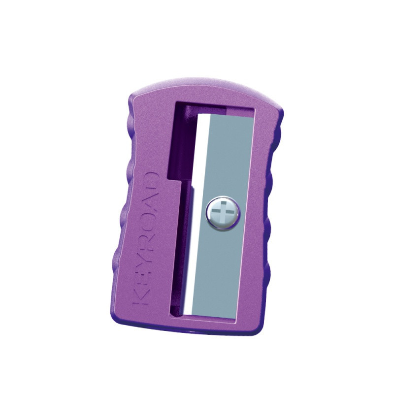 Temperówka metalowa KEYROAD Metal-Colourfull, aluminiowa, pojedyncza, 2szt., blister, mix kolorów