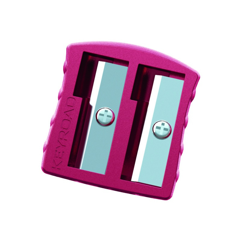 Temperówka metalowa KEYROAD Metal-Colourfull, aluminiowa, podwójna, blister, mix kolorów