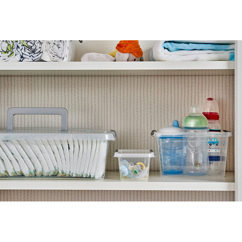 Zestaw pojemników antybakteryjnych MOXOM Antibacterial, 2x2,0l, transparentny