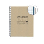 Kołozeszyt MIQUELRIUS Just Black Craft Recycled, A4, 120 kart., 80g, beżowy