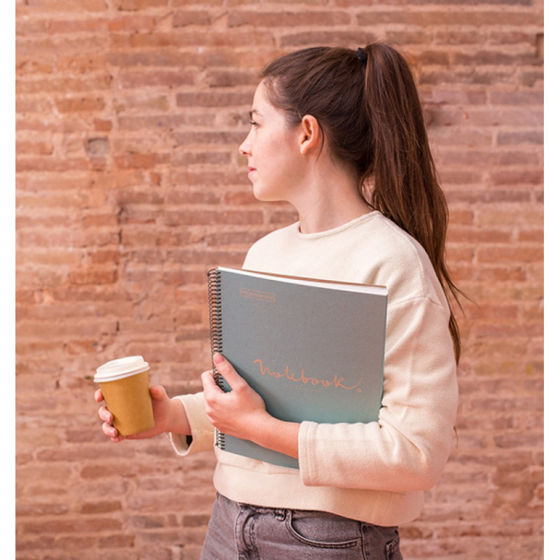 Kołonotatnik MIQUELRIUS NB-1 Emotions, A4, w kratkę, 80 kart., 80g, ekoniebieski