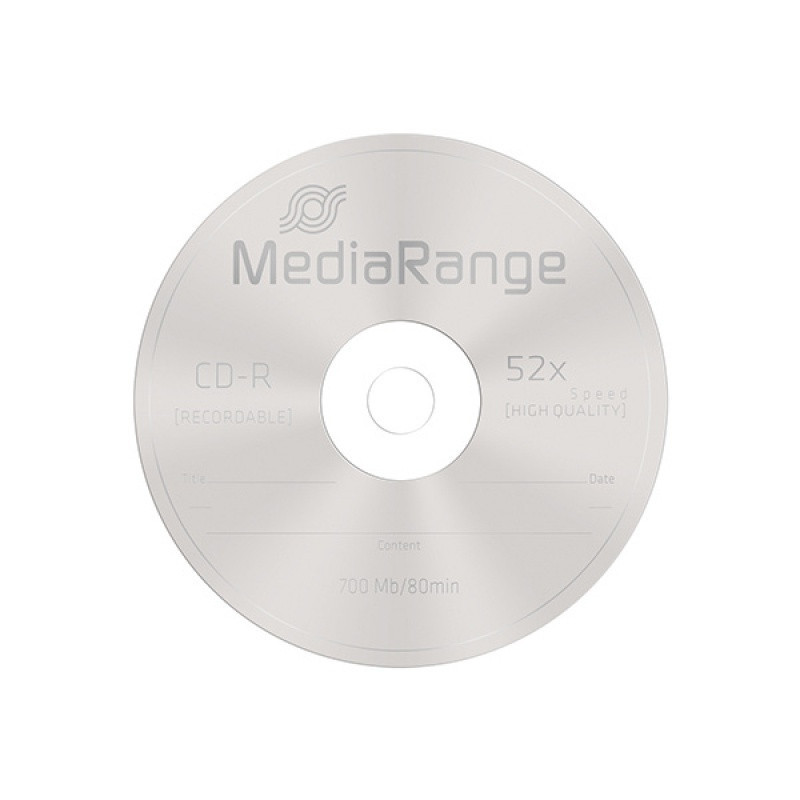 Płyta CD-R MEDIARANGE, 700MB, prędkość 52x, 10szt., slimcase