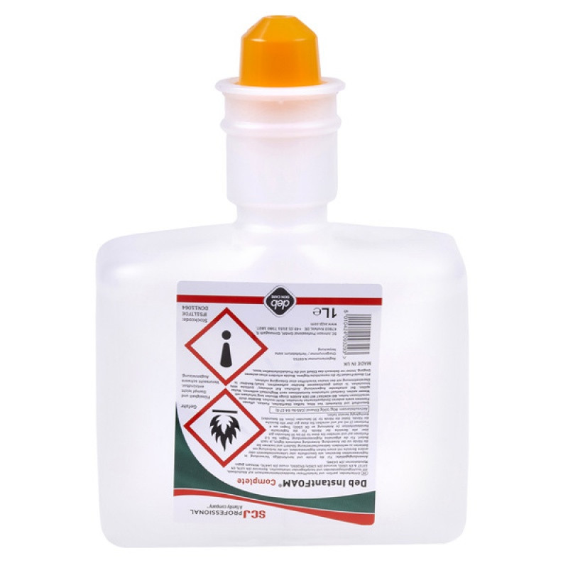 Pianowy środek dezynfekujący DEB Instant Foam Complete, zapas do dozownika, 1000ml