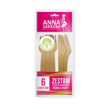 Zestaw sztućców drewnianych ANNA ZARADNA, 6 kompletów, drewno