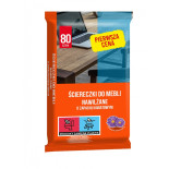 Ściereczki nawilżane PIERWSZA CENA, do mebli, zapach kwiatowy, 80 szt., białe