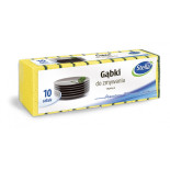 Gąbki do zmywania STELLA, 10 szt., pianka mix kolorów, czarna fibra