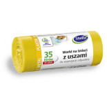 Worki z uszami STELLA, do segregacji metali i plastiku, 35 l, 20 szt., żółte, żółty
