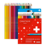 Kredki akwarelowe CARAN D'ACHE Swisscolor, kartonowe pudełko, 18 szt.