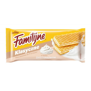 Wafle Familijne JUTRZENKA, 180 g, śmietankowe