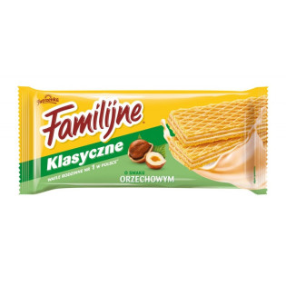 Wafle Familijne JUTRZENKA, 180 g, orzechowe