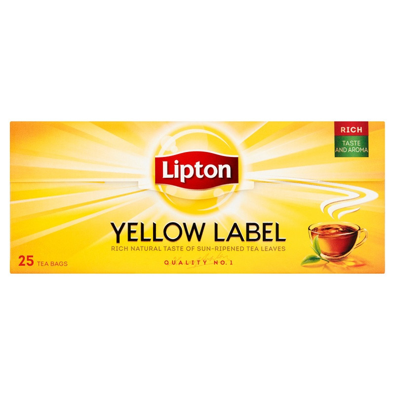 Herbata LIPTON czarna, Yellow Label, 25 torebek