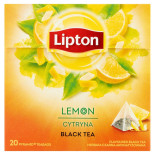 Herbata LIPTON, piramidki, czarna, cytryna, 20 szt.