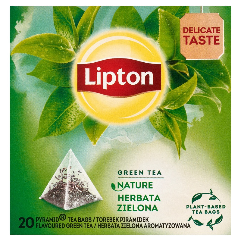 Herbata LIPTON, piramidki, zielona, 20 szt.