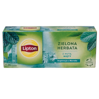 Herbata LIPTON zielona, miętowa, 25 torebek