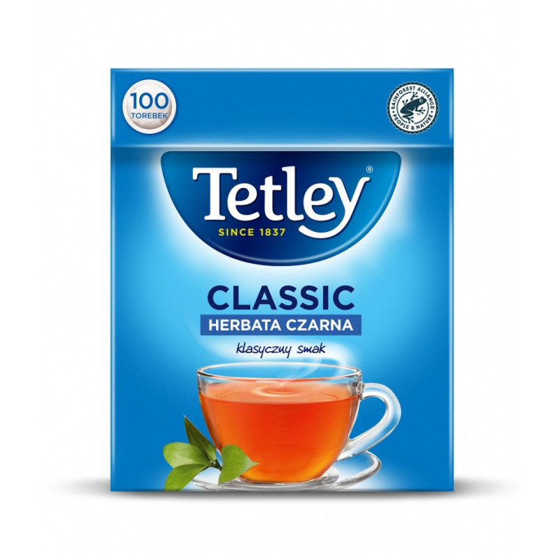 Herbata TETLEY Classic Black, 100 torebek, bez zawieszki