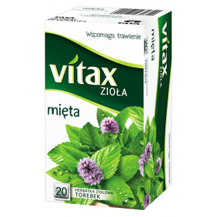 Herbata VITAX, mięta, 20 torebek