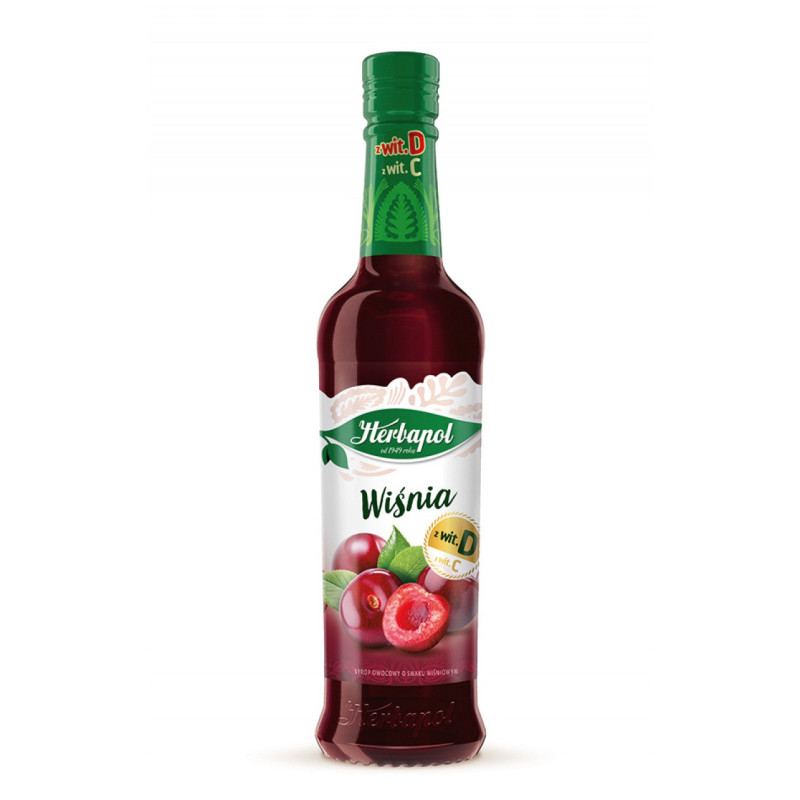 Syrop HERBAPOL Owocowa Spiżarnia, 420 ml, wiśniowy