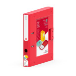 Segregator NEW BINDER MOXOM, plastikowy, A4/50mm, czerwony
