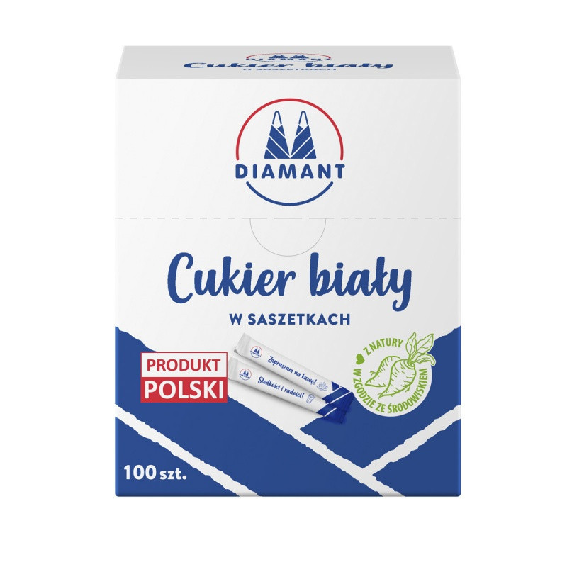 Cukier biały w saszetkach DIAMANT, 100x5gr