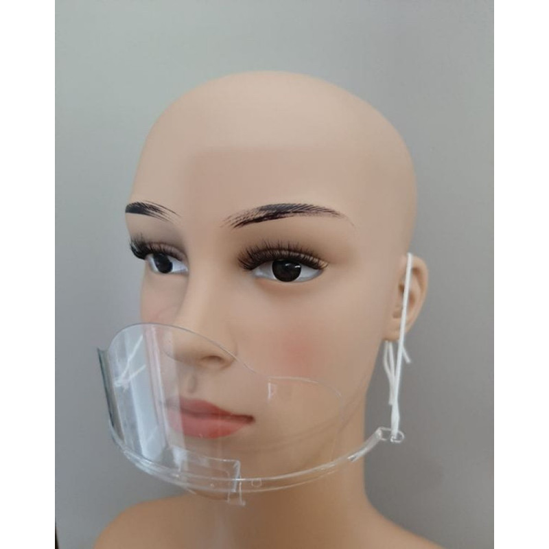 Mini przyłbica ochronna, wieokrotnego użytku, 1szt., transparentna