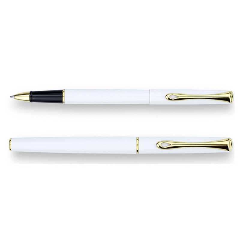 Pióro kulkowe DIPLOMAT Traveller, M, białe/złote