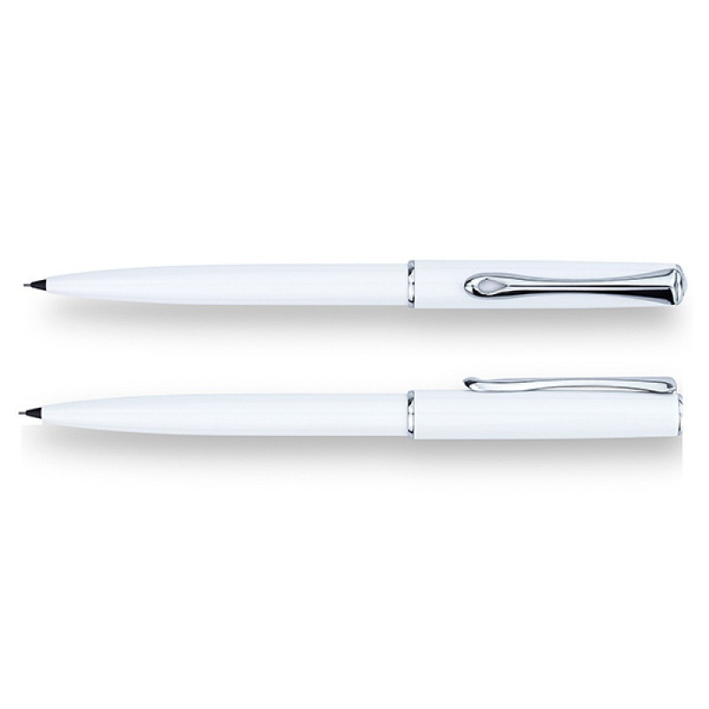 Ołówek automatyczny DIPLOMAT Traveller, 0,5mm, biały/chromowany
