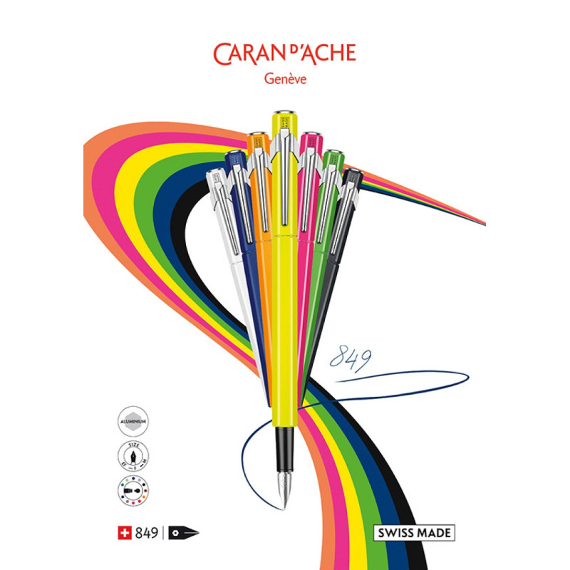 Pióro wieczne CARAN D'ACHE 849 Fluo Line, M, żółte