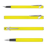 Pióro wieczne CARAN D'ACHE 849 Fluo Line, F, żółte
