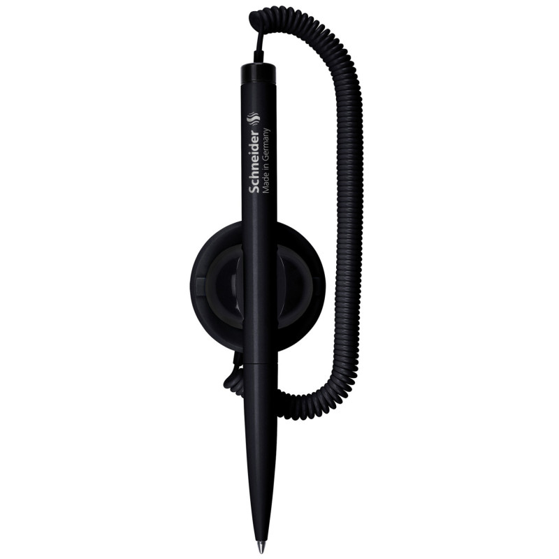 Długopis Klick-Fix-Pen SCHNEIDER, na sprężynce, samoprzylepny, M, blister, czarny