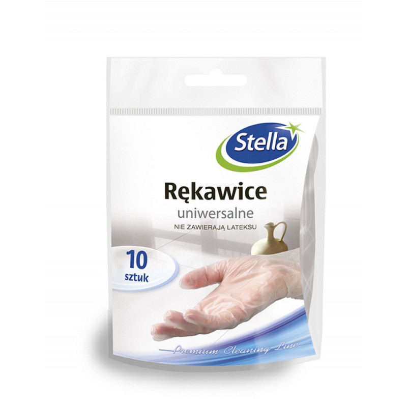 Rękawice uniwersalne STELLA, 10szt., przezroczyste