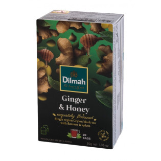 Herbata DILMAH, aromat imbir & miód, 20 torebek
