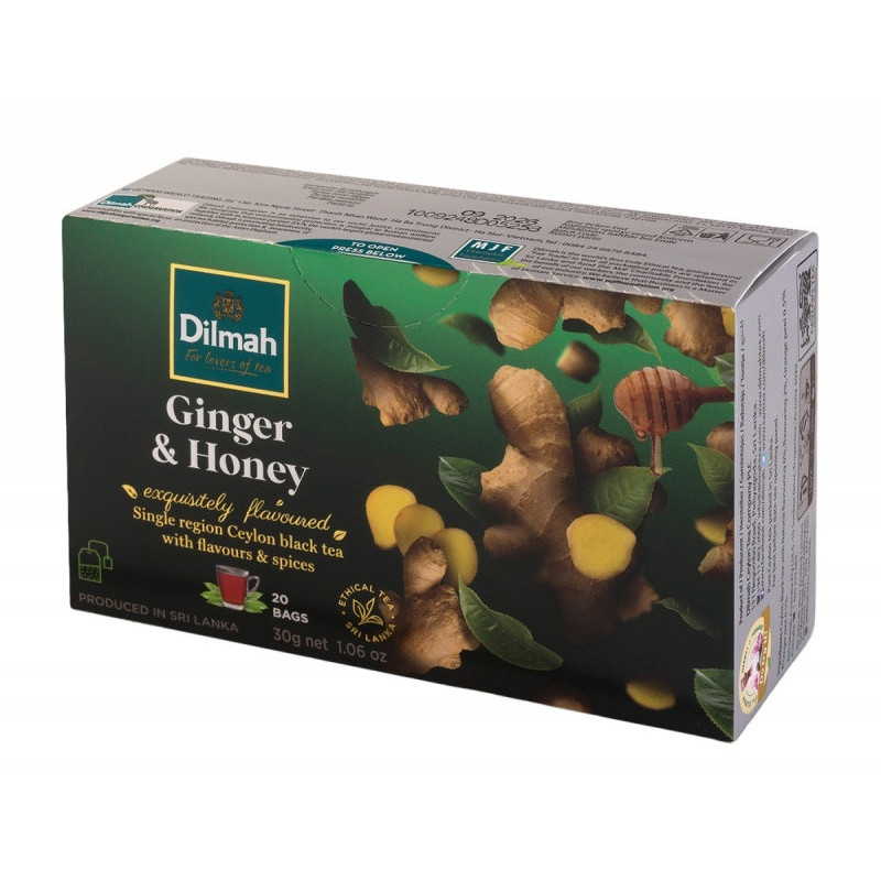 Herbata DILMAH, aromat imbir & miód, 20 torebek