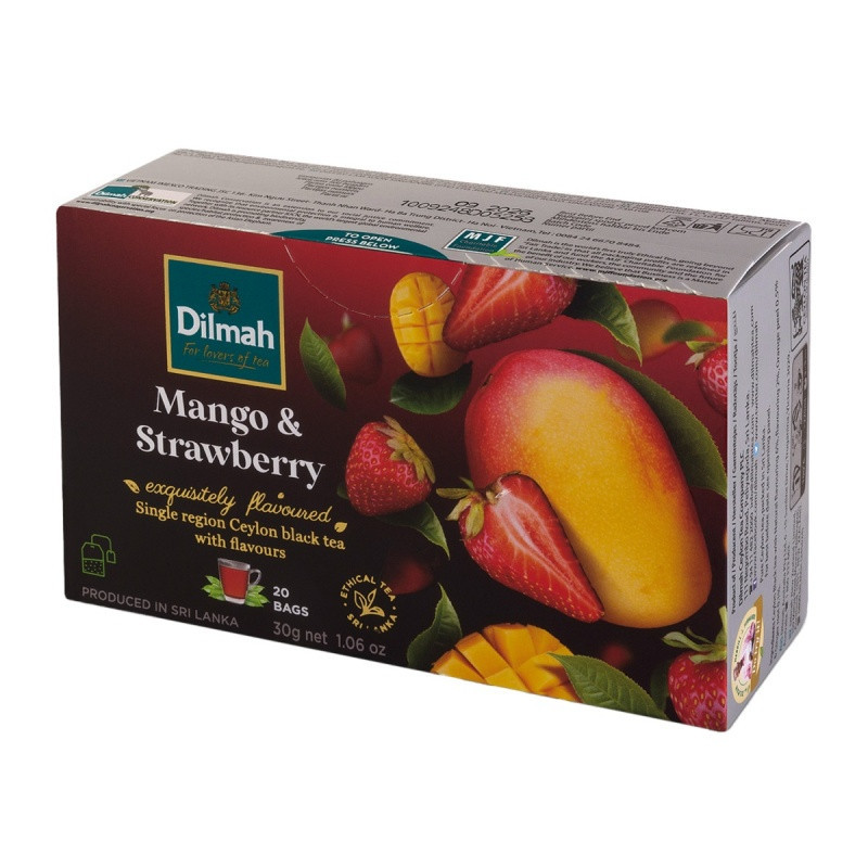 Herbata DILMAH, aromat mango z truskawką, 20 torebek