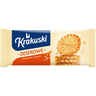 Ciastka KRAKUSKI Deserowe, z cukrem, 200 g