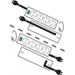 Listwa zasilająca BRENNENSTUHL PRIMERA-LINE, 8 gniazd, 2m, z wył., czarna