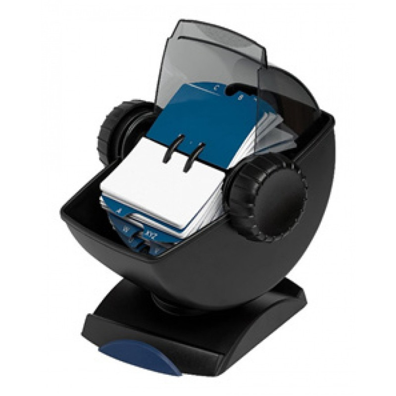 Kartoteka obrotowa, zamykana, na 500kart. wizytowych, czarna